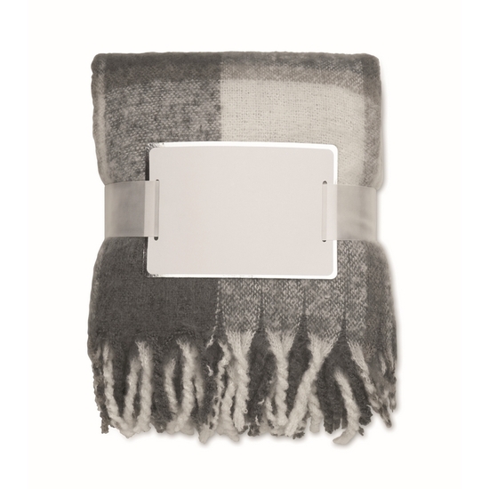 Karierte Mohair-Decke