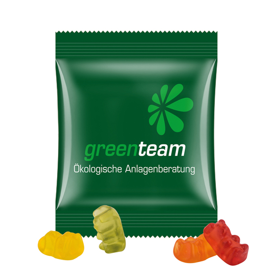 Minitüte,12 g, kompostierbare Folie weiß, Trolli Vegane Gummibärchen, 14% Fruchtsaft