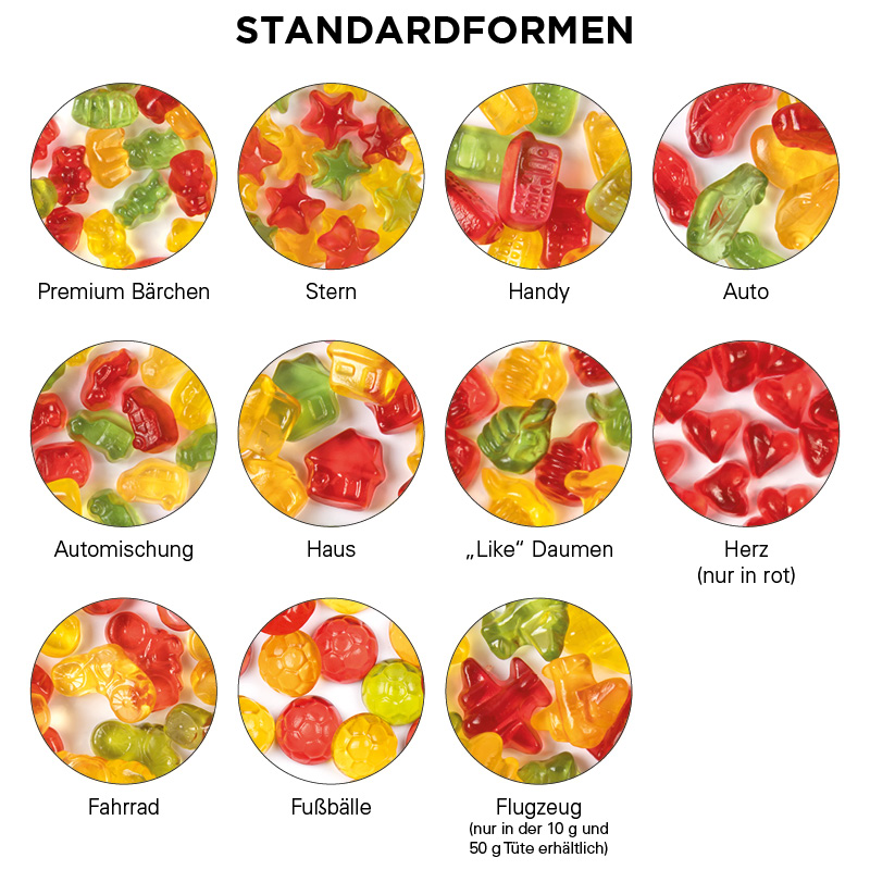 Maxitüte, recyclingfähiges Papier weiß, Trolli Premium Bärchen