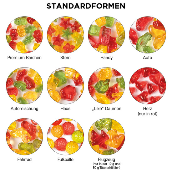 Maxitüte, recyclingfähiges Papier weiß, Trolli Premium Bärchen