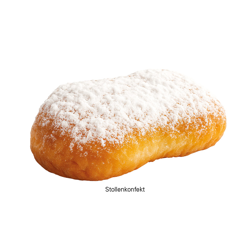 Stollenkonfekt mit Edelmarzipan, Folie weiß