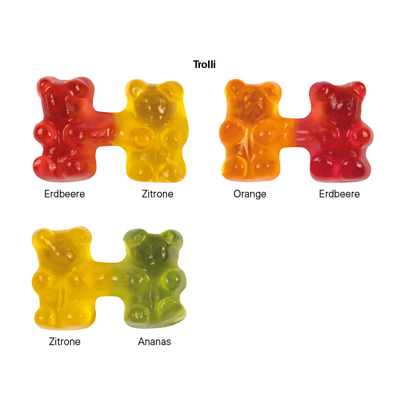 Trolli Team Gummibärchen Premium, Folie weiß