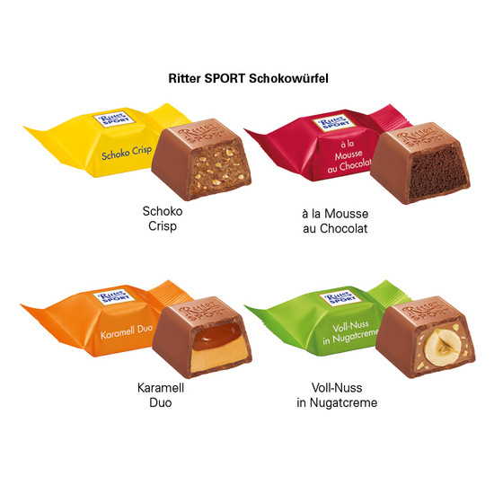 Standbodenbox, Ritter SPORT Schokowürfel Karamell Dou