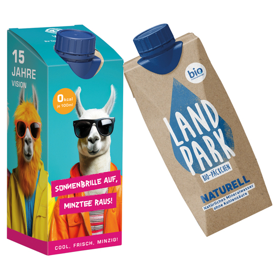 Drink Pack Landpark Mineralwasser naturelle in Werbeverpackung