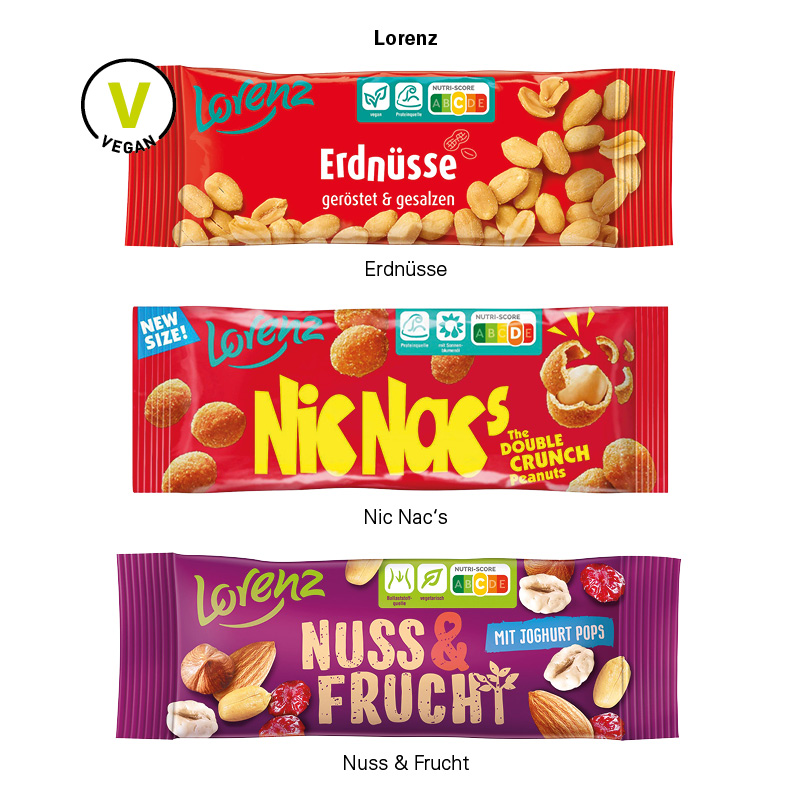 Lorenz Erdnüsse im Werbeschuber