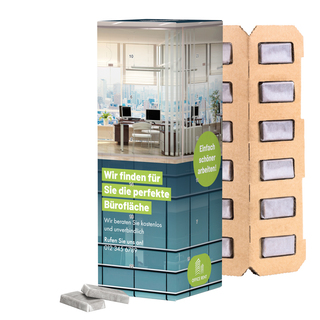 Adventskalender Eco High Tower, Alpenmilch-Schokotäfelchen in Pergaminpapier