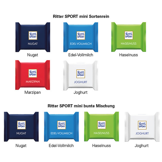 Werbewürfel, Ritter SPORT mini Marzipan