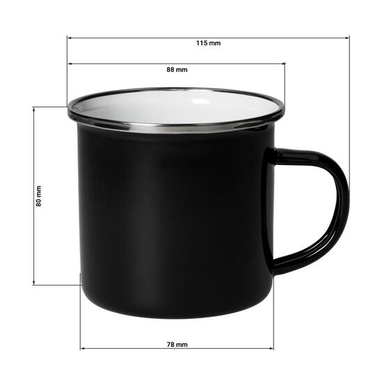 Emaille-Becher "Cozy", 300 ml, schwarz