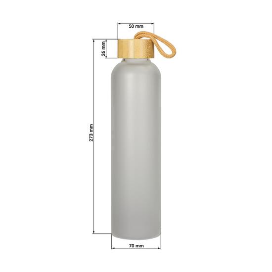 Glasflasche "Bamboo" 750 ml, Frosted