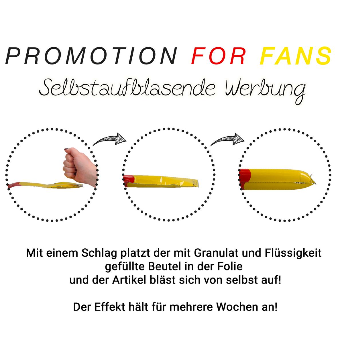 Fahne, selbstaufblasend "Deutschland", groß