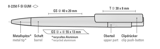 RECYCLED PET PEN PRO F SI GUM