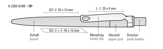 RECYCLED PET PEN CORE GUM