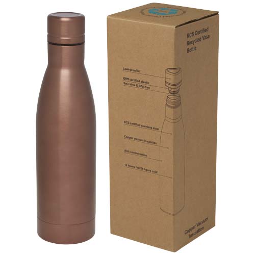 Vasa RCS-zertifizierte Kupfer-Vakuum Isolierflasche aus recyceltem Edelstahl, 500 ml