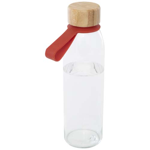 Porto 500 ml Glas-Flasche mit Silikongriff und Bambusdeckel