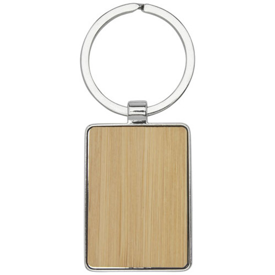 Neta rechteckiger Schlüsselanhänger aus Bambus