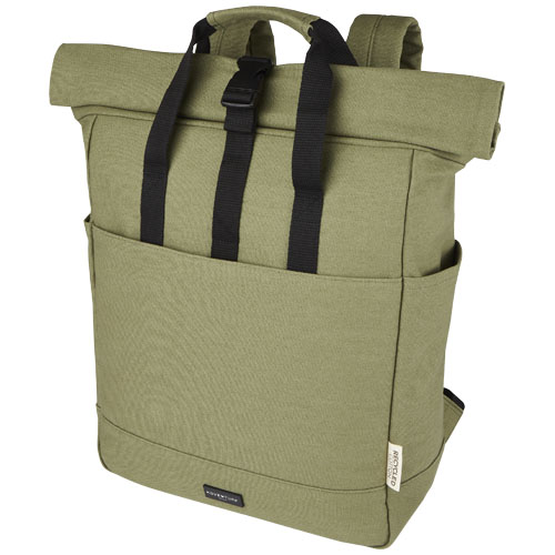 Joey 15" GRS Rolltop Laptoprucksack aus recyceltem Canvas 15 L