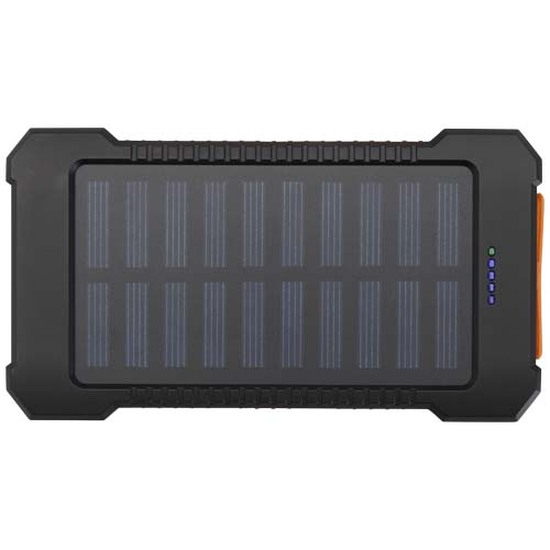 Altair 10 W 5000 mAh robuste Solar Powerbank aus recyceltem Kunststoff mit integrierter Taschenlampe