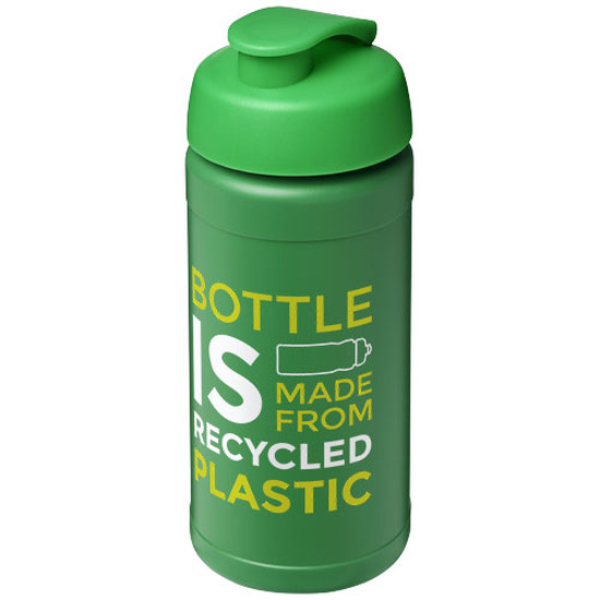 Baseline 500 ml recycelte Sportflasche mit Klappdeckel