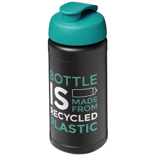 Baseline 500 ml recycelte Sportflasche mit Klappdeckel