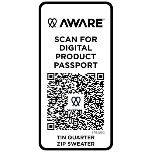 Tin Aware™ Pullover mit Half-Zip Reißverschluss aus recyceltem Material Unisex