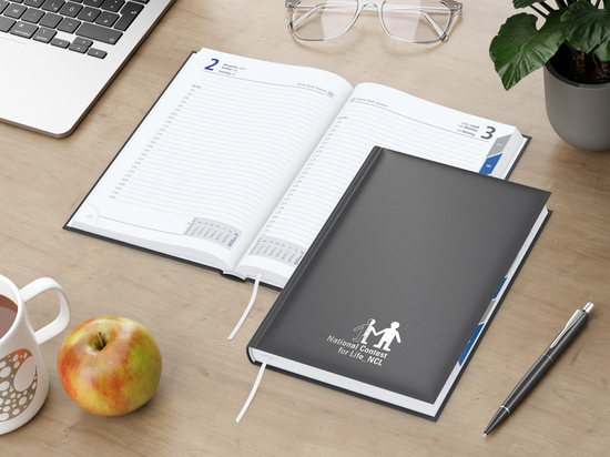 Buchkalender Manager Register Bestseller inkl. Prägung