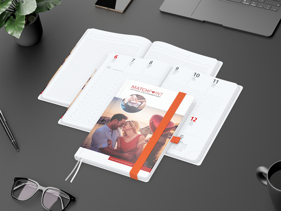 Wochenplaner Match-Hybrid White A5 Cover-Star Bestseller