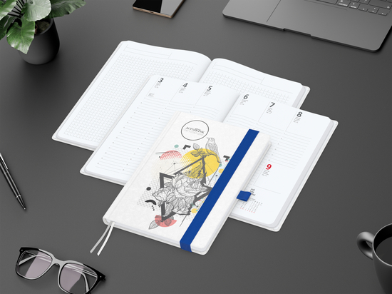 Wochenplaner Match-Hybrid White A5 Natura Bestseller