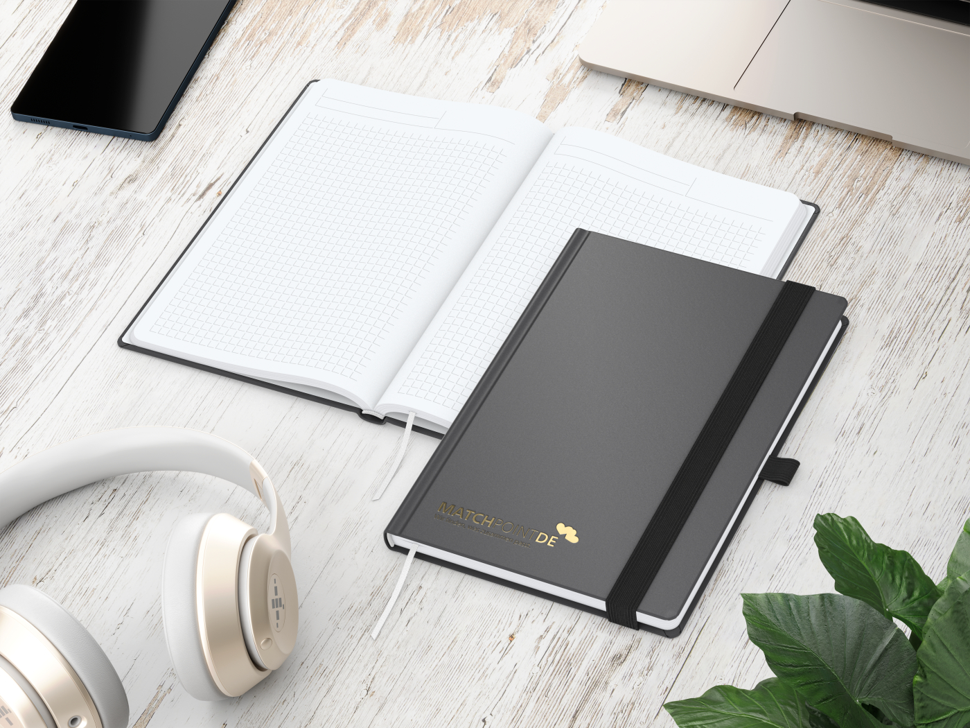 Notizbuch Vision-Book White A5 Bestseller inkl. Prägung