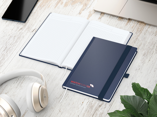 Notizbuch Vision-Book White A5 Bestseller inkl. Siebdruck-Digital