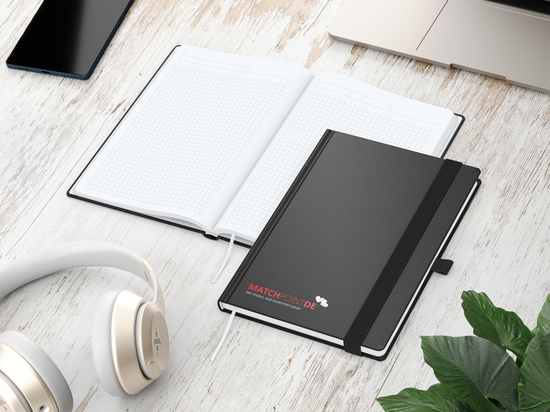 Notizbuch Vision-Book White A5 Bestseller inkl. Siebdruck-Digital