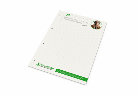 Schreibblock A4 Recycling, 25 Blatt