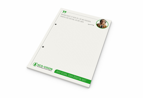 Schreibblock A5 Recycling, 50 Blatt
