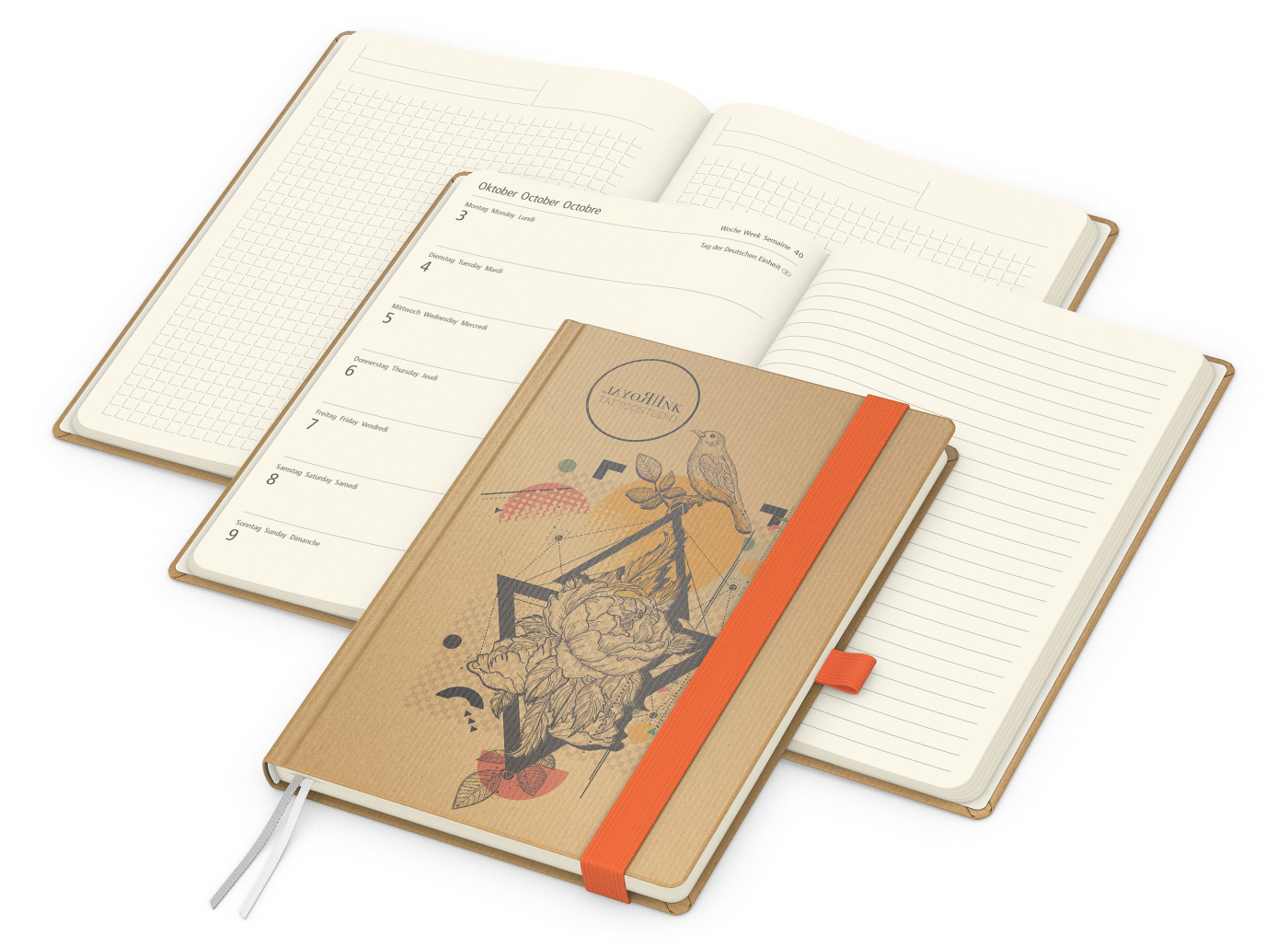 Wochenplaner Match-Hybrid Creme A5 Natura Bestseller