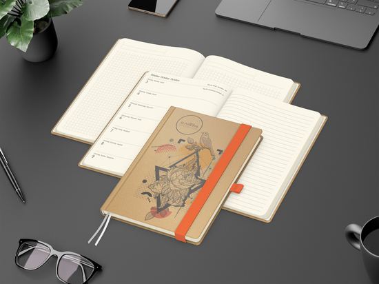 Wochenplaner Match-Hybrid Creme A5 Natura Bestseller