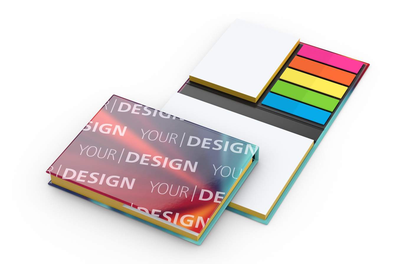 Haftnotiz-Set London Bookcover White Bestseller, 50/50 Blatt, Farbschnitt