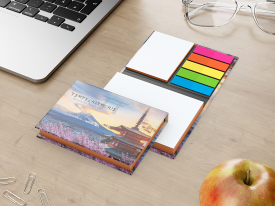 Haftnotiz-Set Wien Bookcover White Bestseller, 100/25 Blatt, Farbschnitt