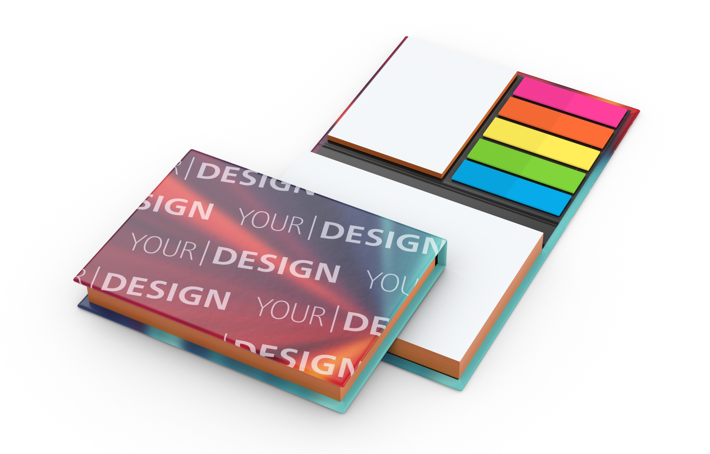 Haftnotiz-Set Wien Bookcover White Bestseller, 100/25 Blatt, Farbschnitt