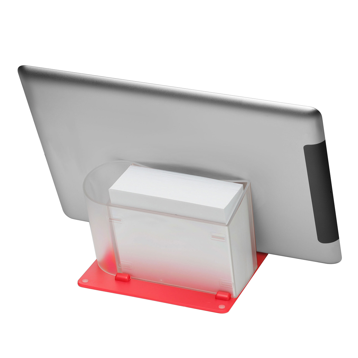 Smartphone-/Tabletständer mit Zettelbox und Köcher