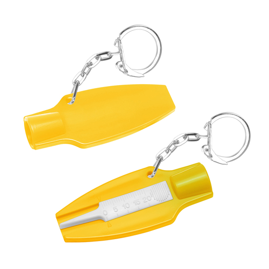 Reifenprofiltiefenmesser mit Ventilkappendreher