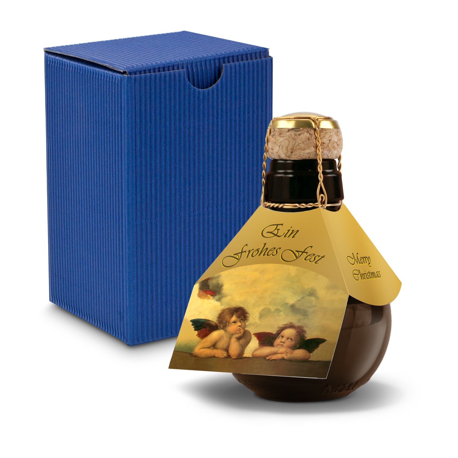 0,125 l hochwertiger Sekt brut in origineller Flasche, Alkohol 12% Vol. - Inklusive Geschenkkarton