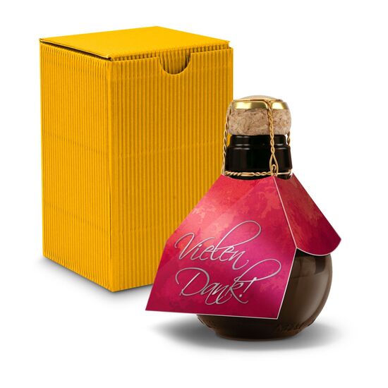 0,125 l hochwertiger Sekt brut in origineller Flasche, Alkohol 12% Vol. - Inklusive Geschenkkarton