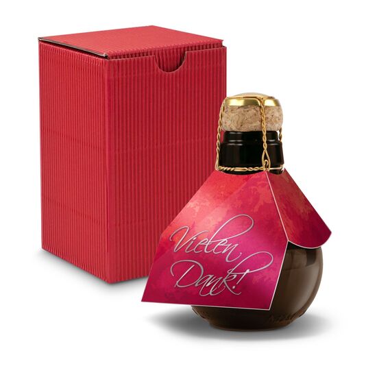 0,125 l hochwertiger Sekt brut in origineller Flasche, Alkohol 12% Vol. - Inklusive Geschenkkarton