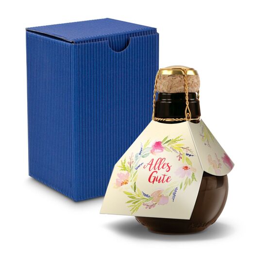 0,125 l hochwertiger Sekt brut in origineller Flasche, Alkohol 12% Vol. - Inklusive Geschenkkarton