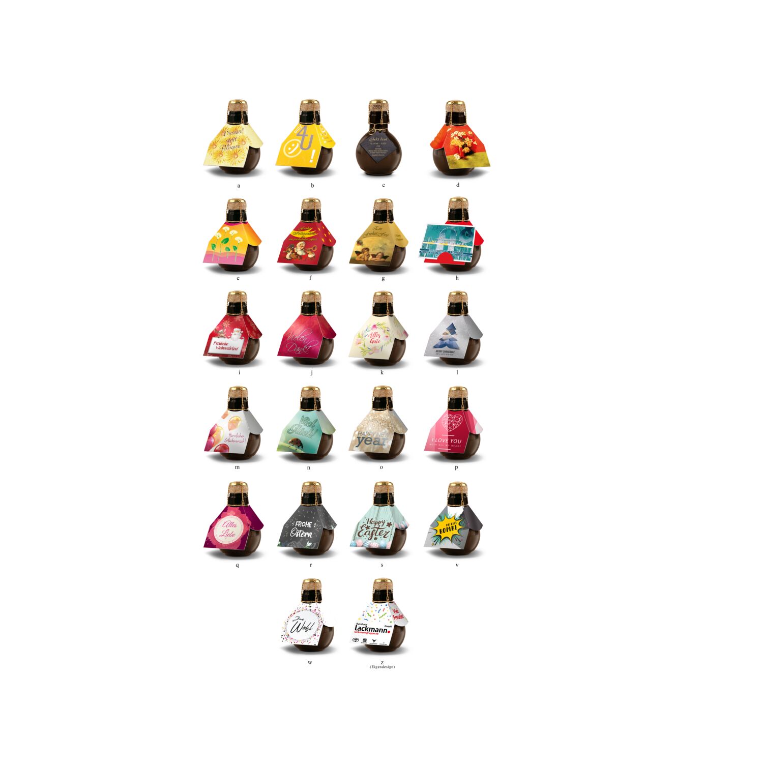 Origineller Sekt Happy New Year - Karton Schwarz, 125 ml 2K1358o2