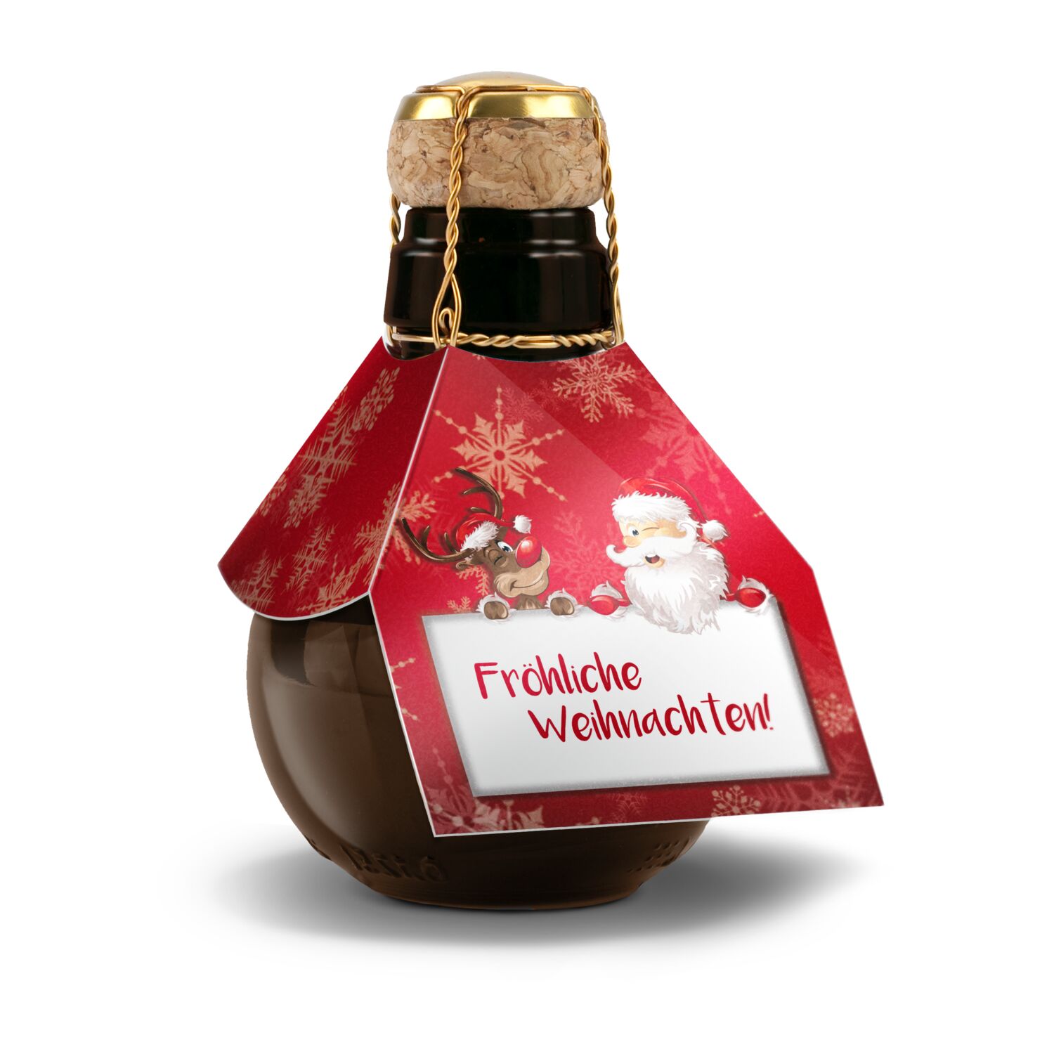 Geschenkset / Präsenteset: Kleinste Sektflasche: Fröhliche Weihnachten 2K1371
