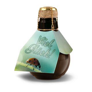 0,125 l hochwertiger Sekt brut in origineller Flasche mit Naturkork und Agraffe, Alkohol 12% Vol.