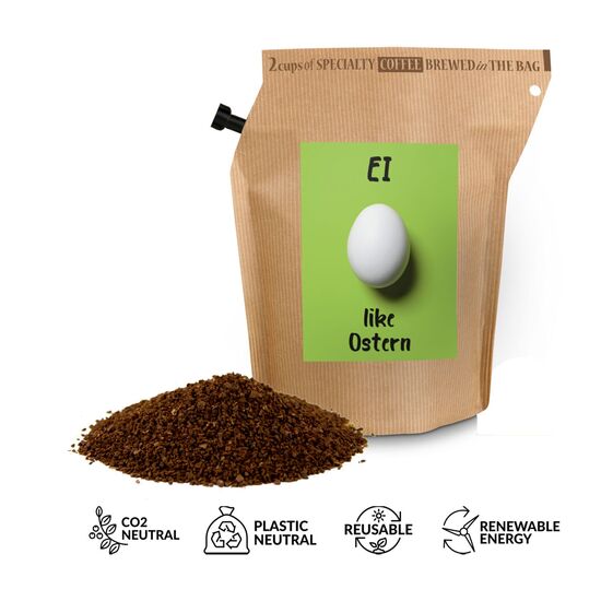 Verschenken Sie Fröhlichkeit & Genuss zu Ostern mit diesem wiederverwendbaren Brühbeutel. Heißes Wasser eingießen, ziehen lassen & genießen.