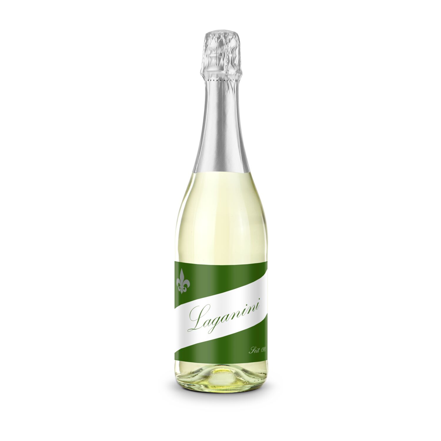 0,75 l trockenes Sekt Cuvée in klarer Flasche, Alkohol 11% Vol.