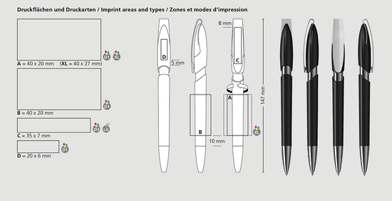 Klio-Eterna - Rodeo high gloss MMn - Druckkugelschreiber