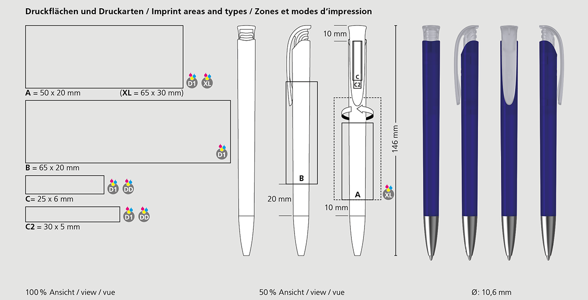 Klio-Eterna - Jona ice Ms - Druckkugelschreiber